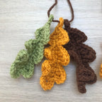 Crochet 3 Oak Leaves Hanging Decoration
