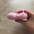 Crochet Baby Pink Heart Hanging Decoration