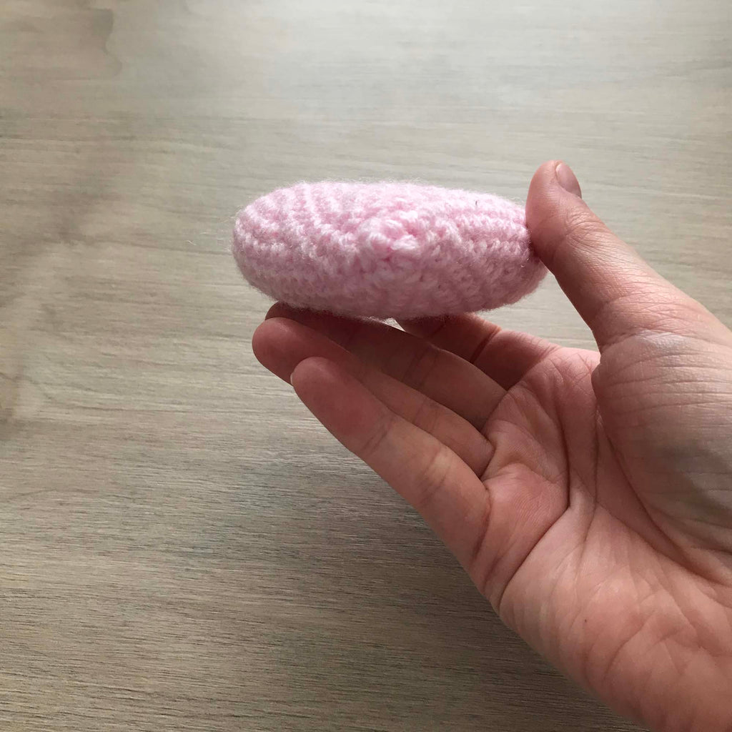 Crochet Baby Pink Heart Hanging Decoration