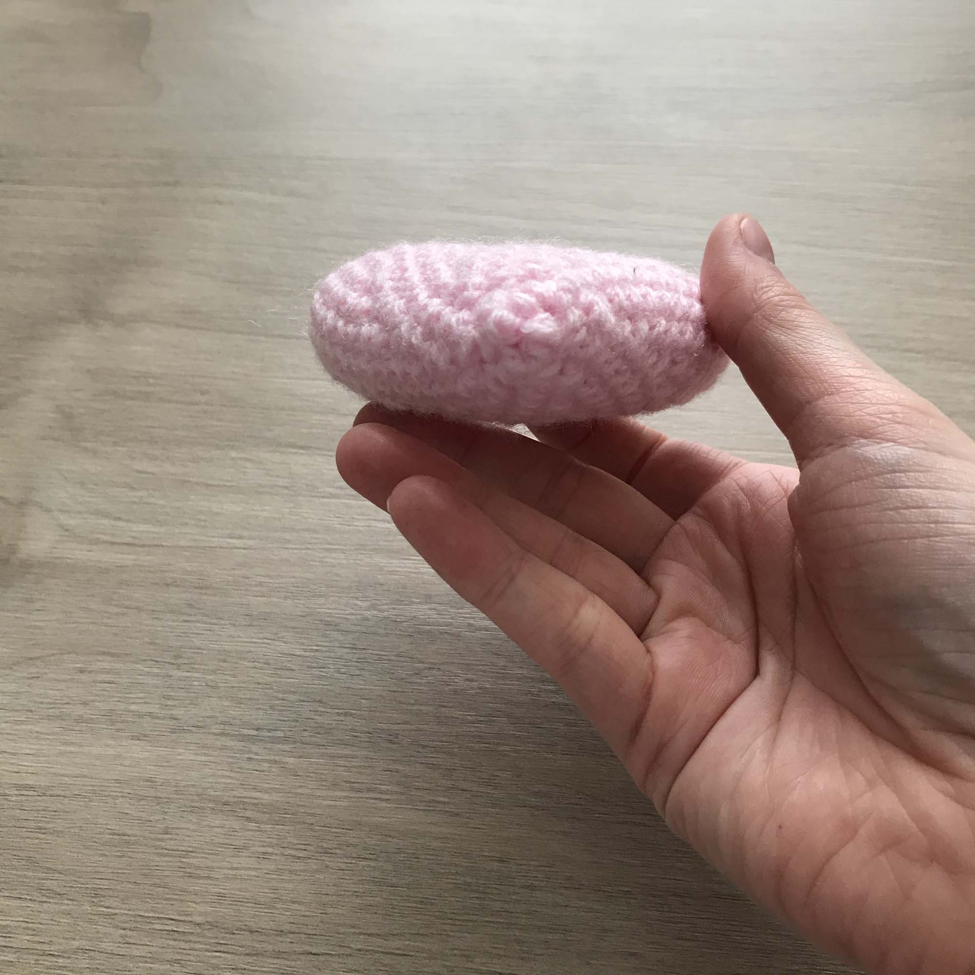 Crochet Baby Pink Heart Hanging Decoration