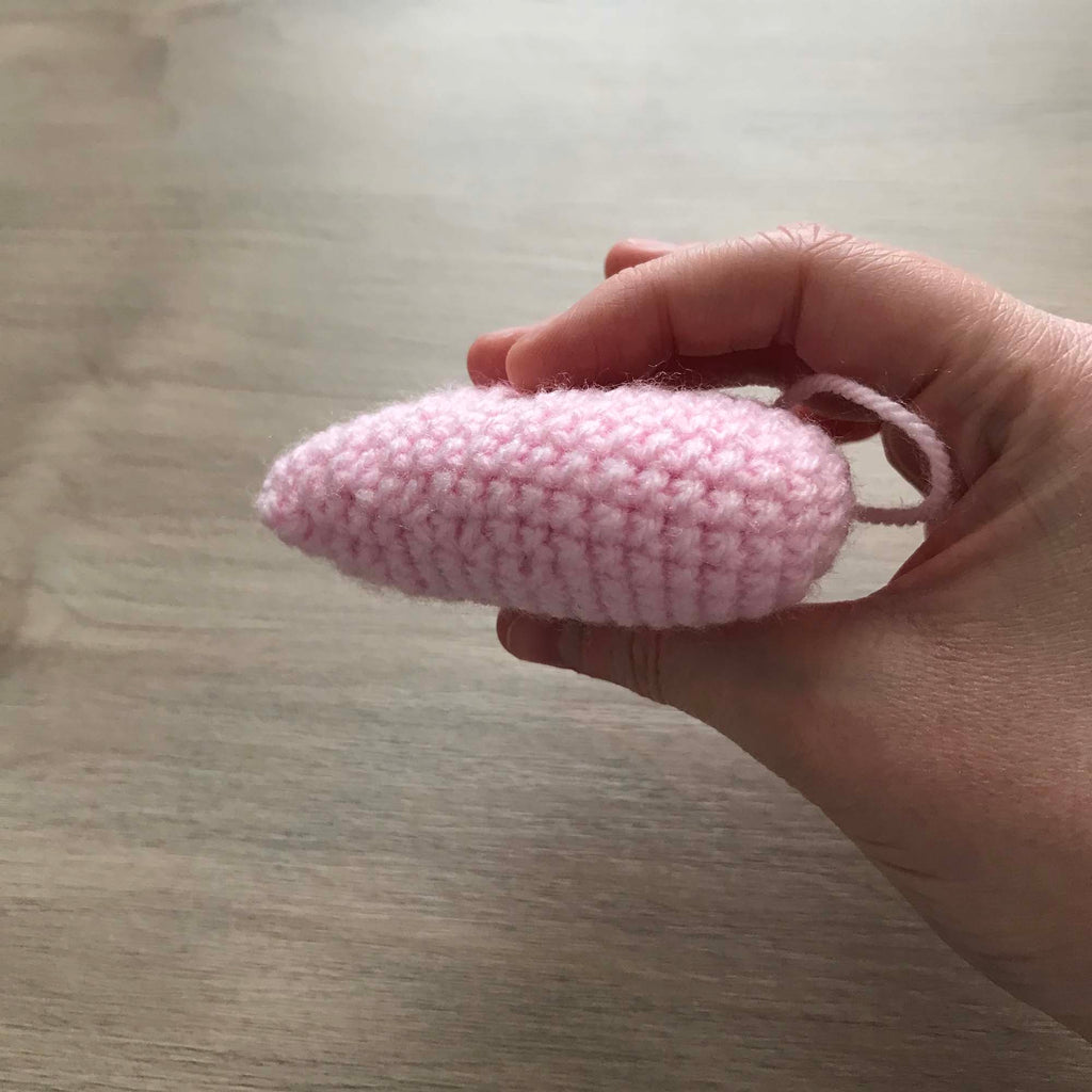 Crochet Baby Pink Heart Hanging Decoration