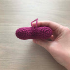 Crochet Deep Purple Heart Hanging Decoration