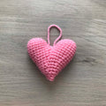 Crochet Light Pink Heart Hanging Decoration