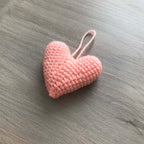 Crochet Peach Heart Hanging Decoration