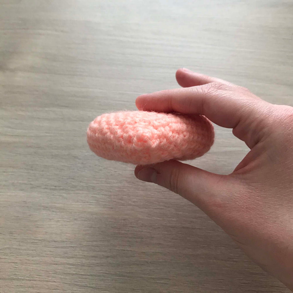 Crochet Peach Heart Hanging Decoration