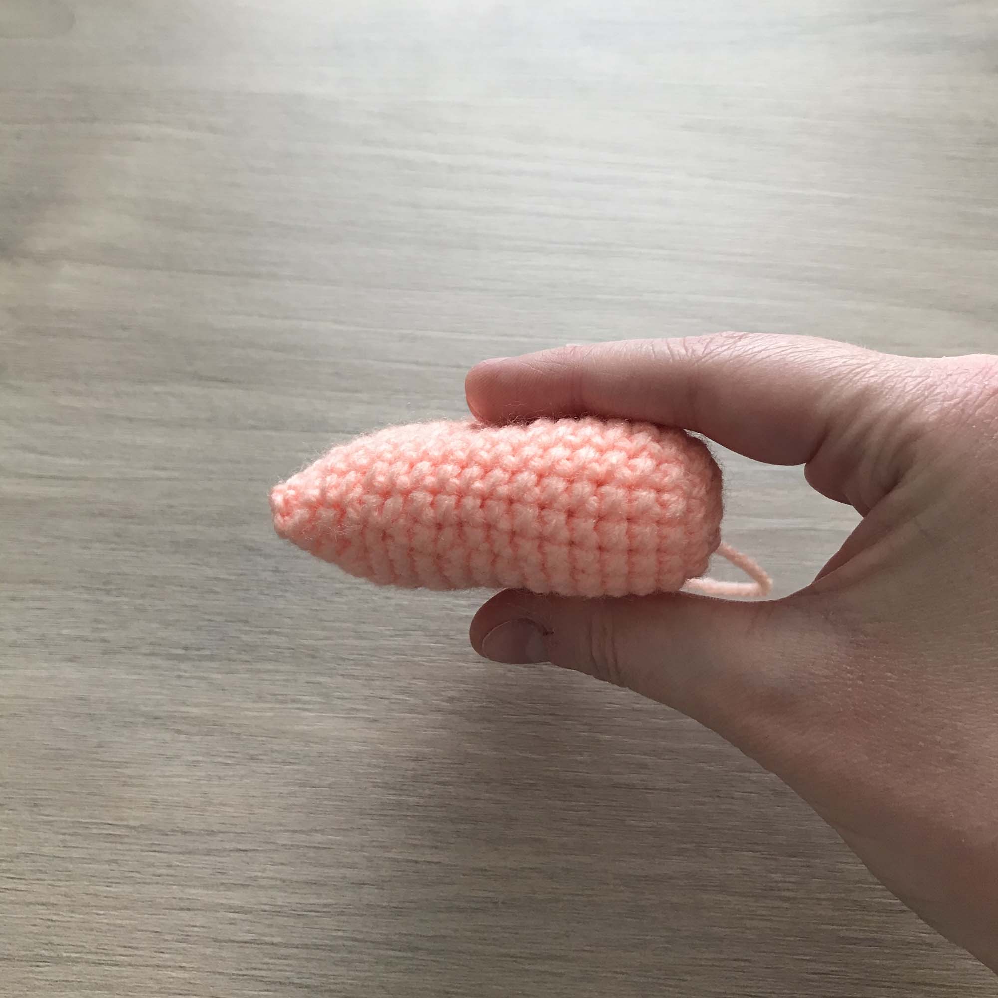 Crochet Peach Heart Hanging Decoration