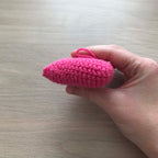 Crochet Pink Heart Hanging Decoration