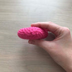 Crochet Pink Heart Hanging Decoration