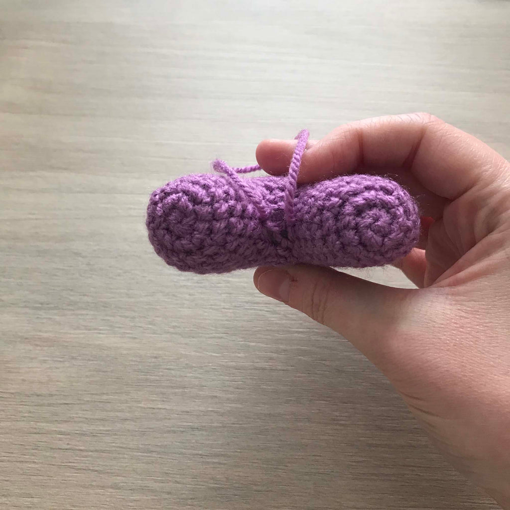 Crochet Violet Heart Hanging Decoration