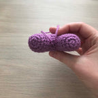 Crochet Violet Heart Hanging Decoration