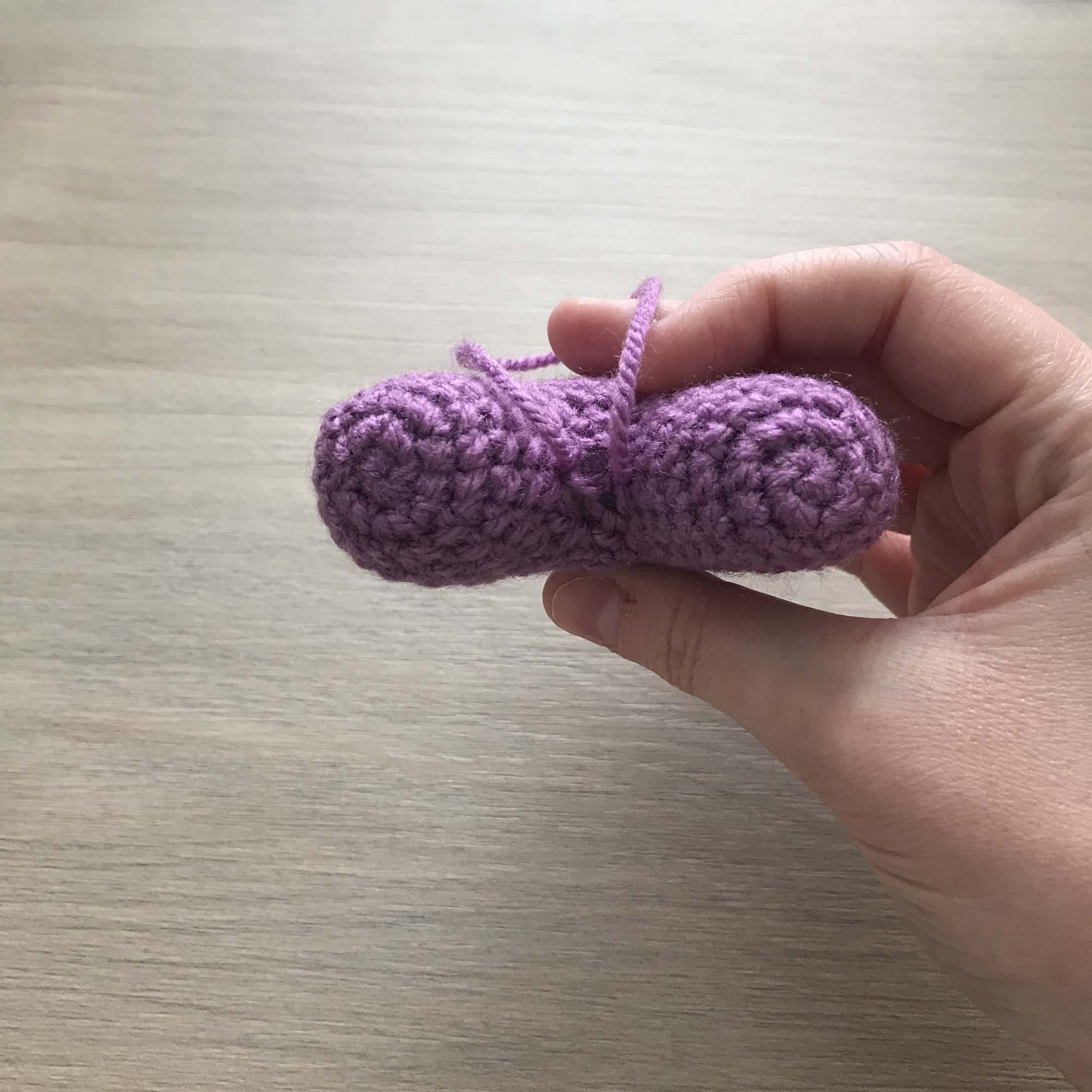 Crochet Violet Heart Hanging Decoration