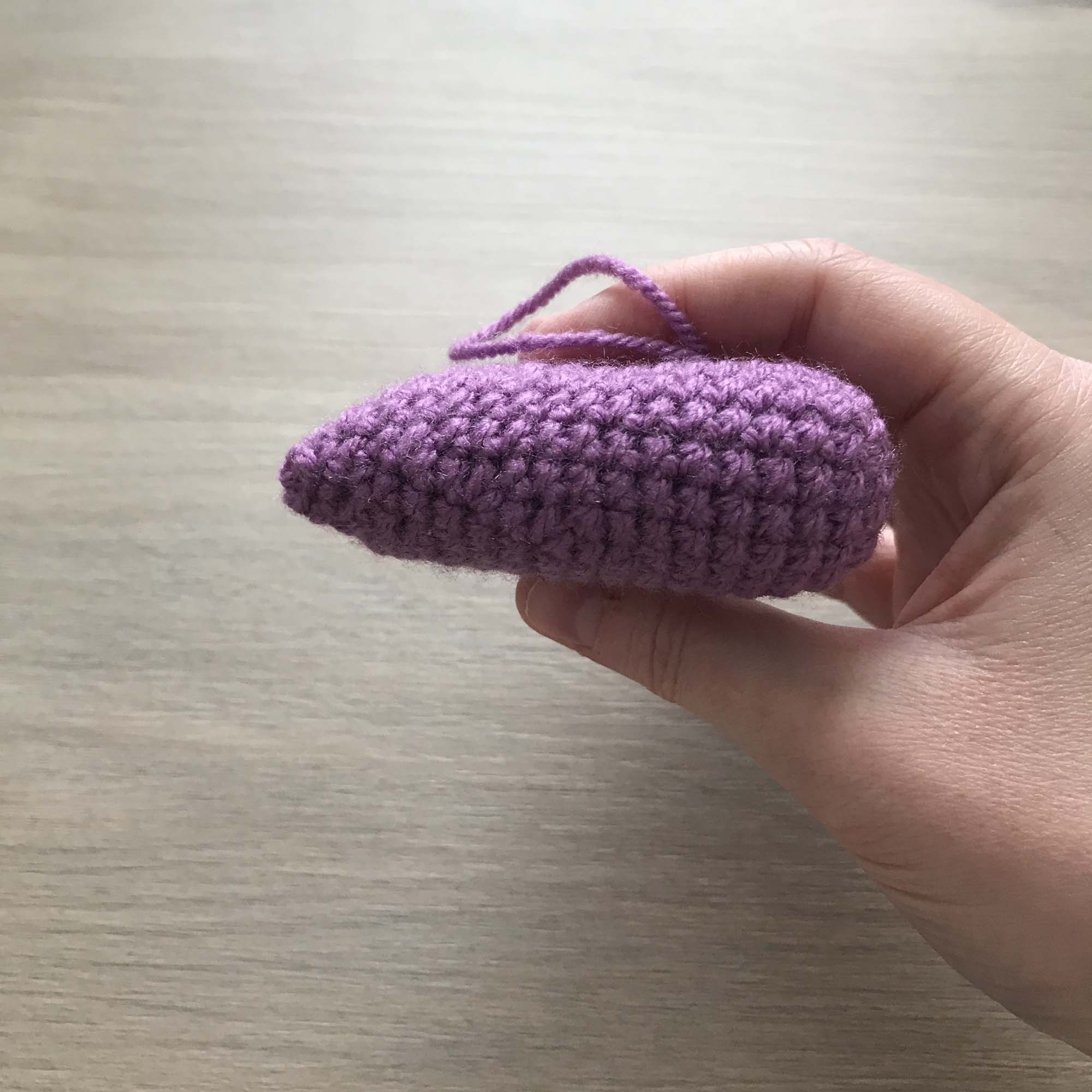 Crochet Dark Purple Heart Hanging Decoration