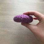 Crochet Violet Heart Hanging Decoration