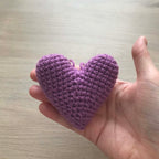 Crochet Violet Heart Hanging Decoration