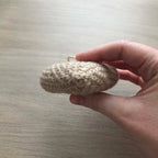 Crochet Beige Heart Hanging Decoration