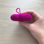 Crochet Magenta Hanging Heart Decoration