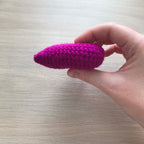 Crochet Magenta Hanging Heart Decoration