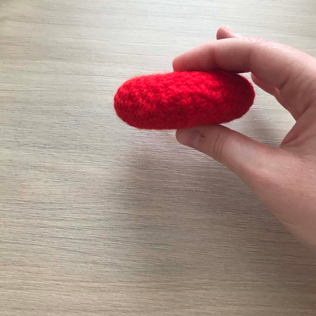 Crochet Red Hanging Heart Decoration