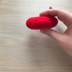 Crochet Red Hanging Heart Decoration