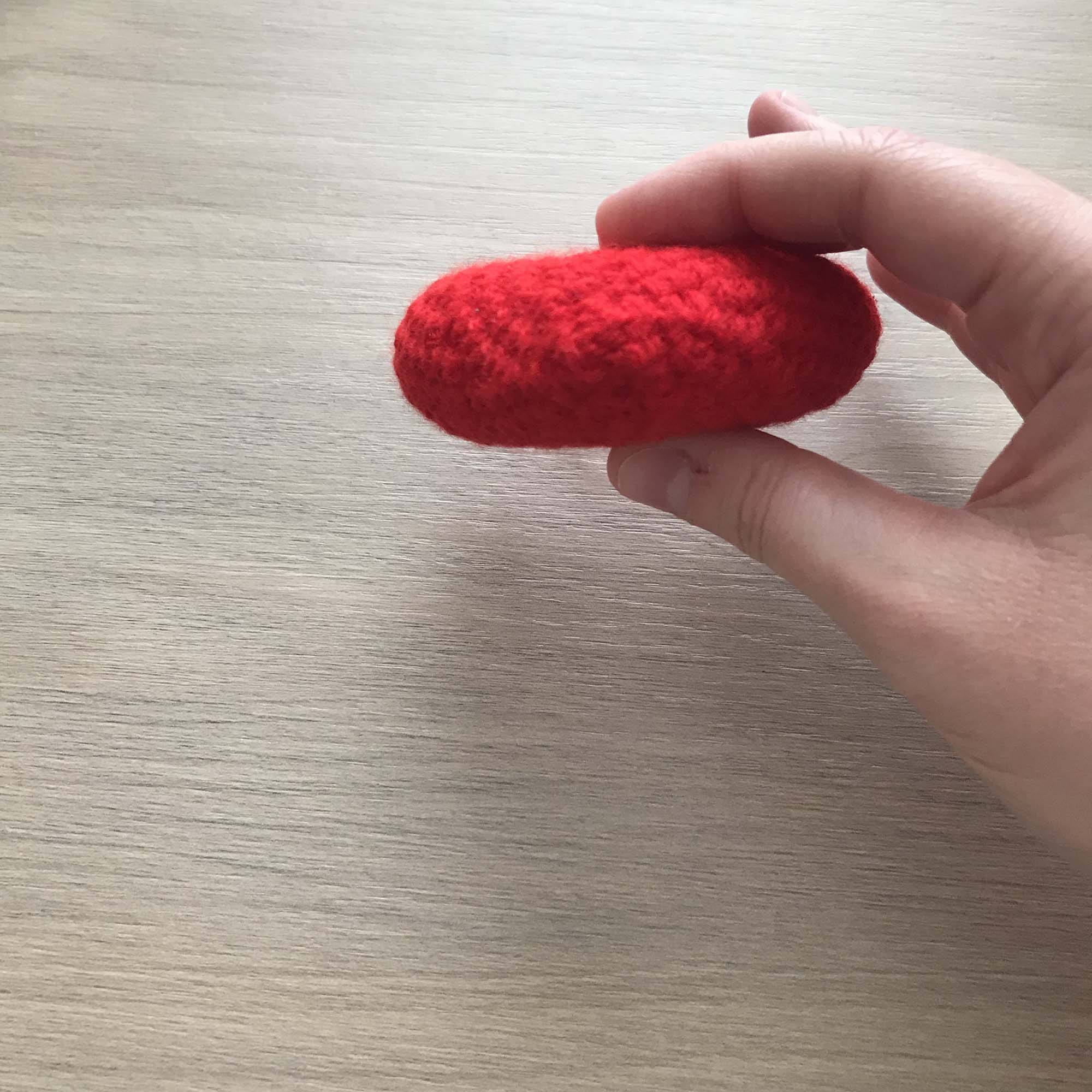 Crochet Red Hanging Heart Decoration