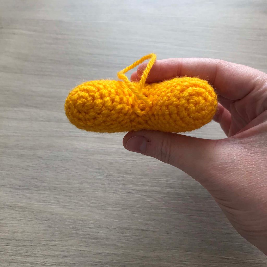 Crochet Yellow Hanging Heart Decoration