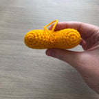 Crochet Yellow Hanging Heart Decoration