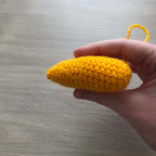 Crochet Yellow Hanging Heart Decoration