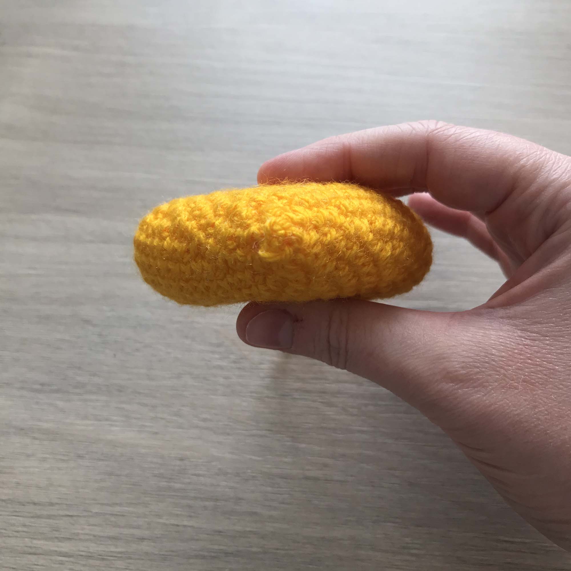 Crochet Yellow Hanging Heart Decoration