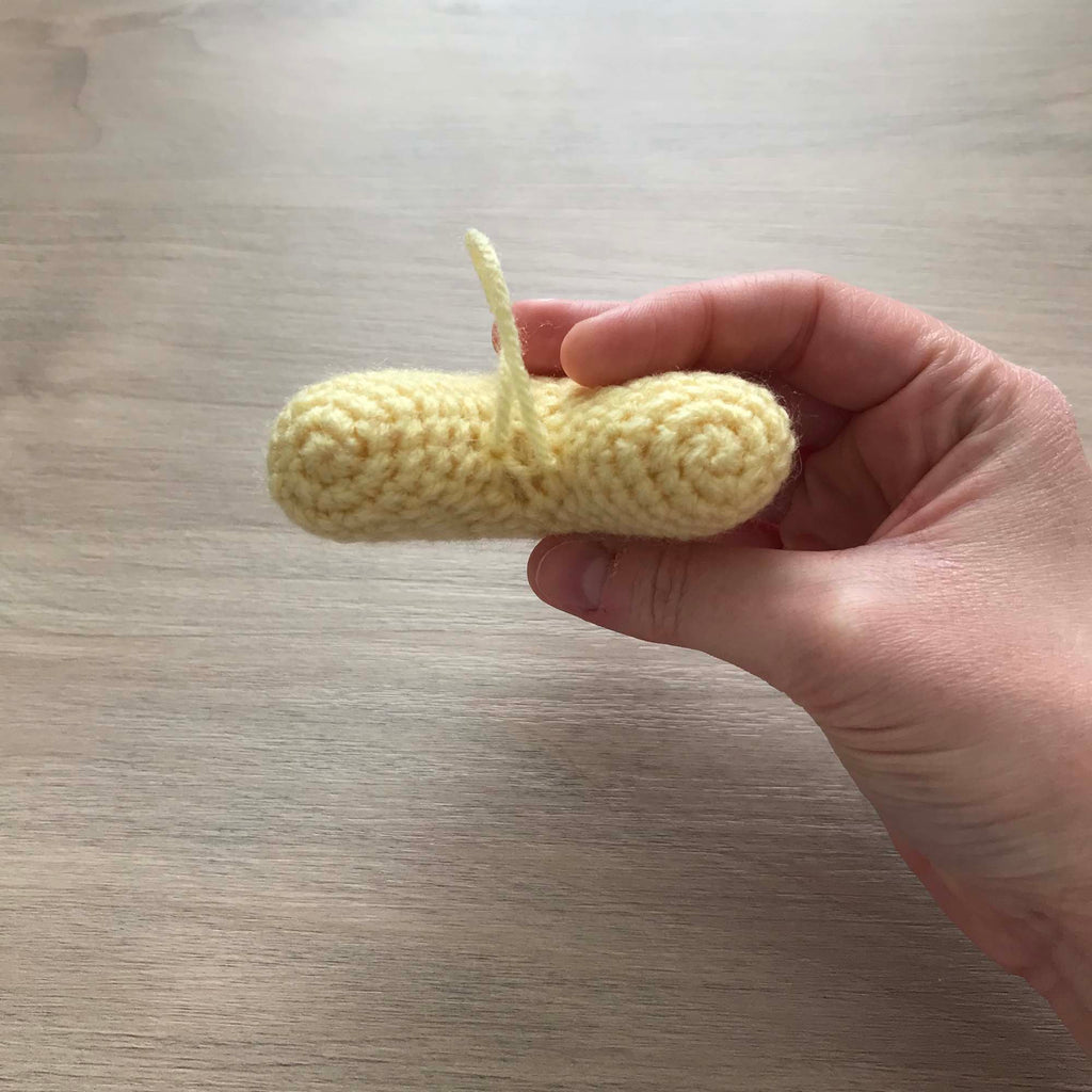 Crochet Pale Yellow Hanging Heart Decoration