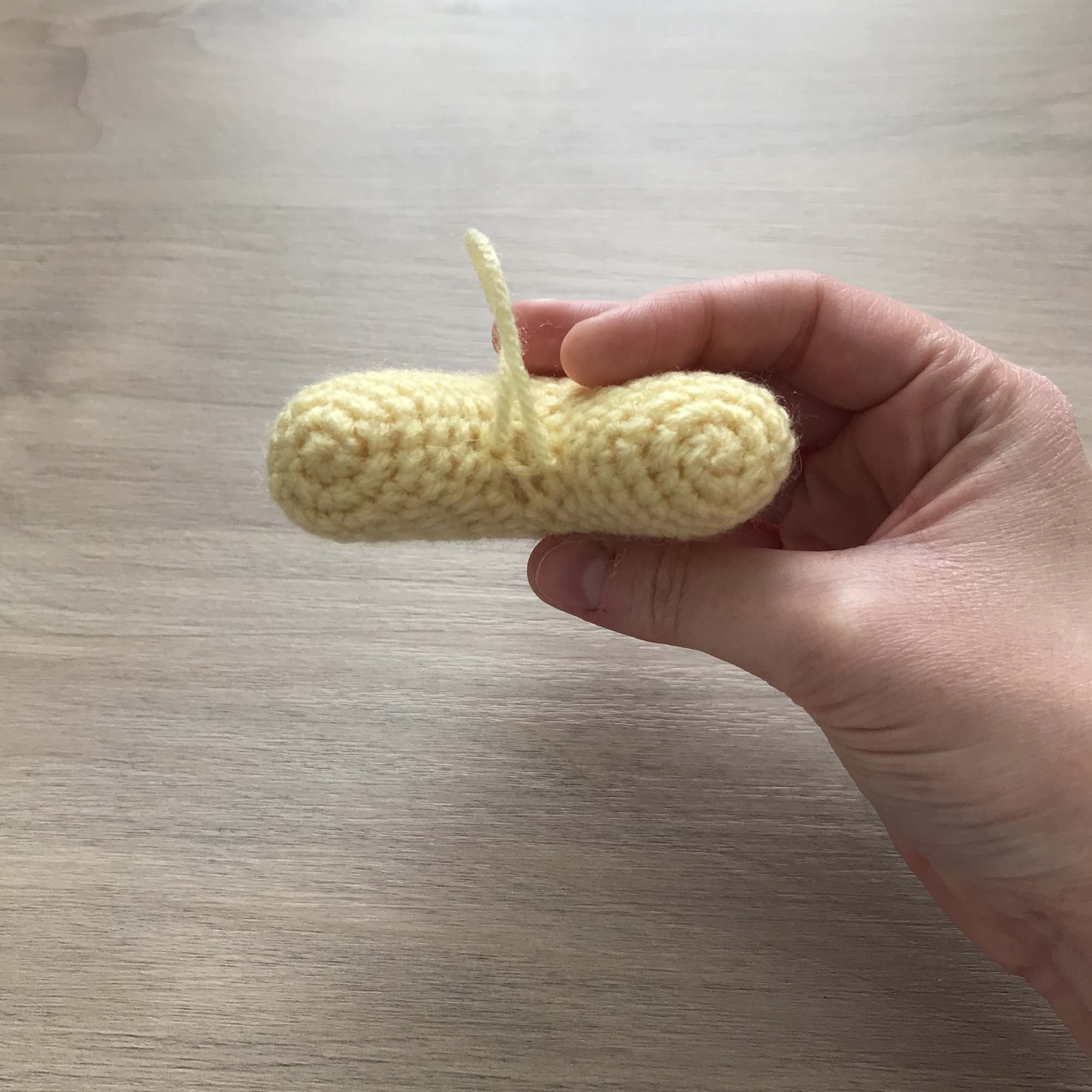 Crochet Pale Yellow Hanging Heart Decoration