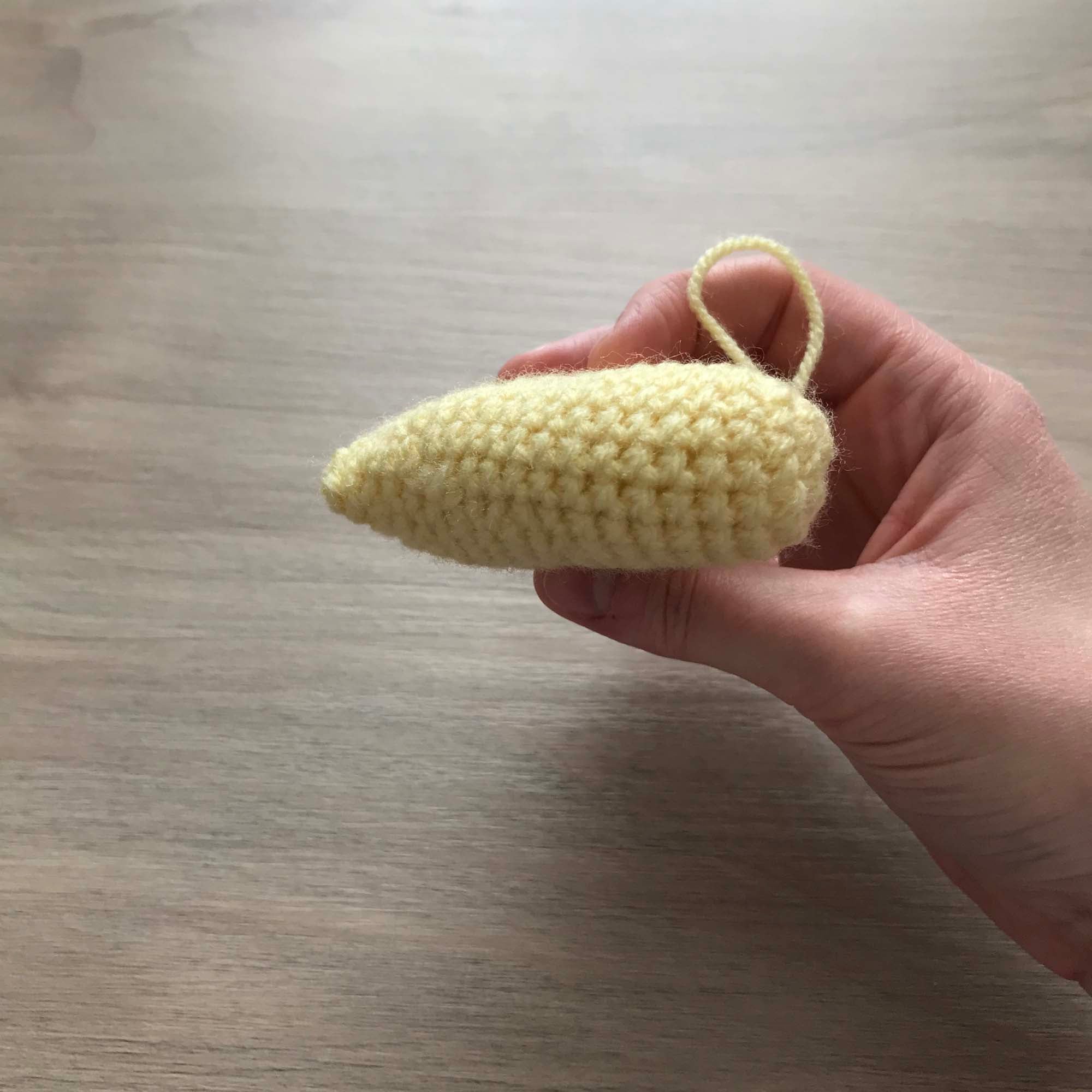 Crochet Pale Yellow Hanging Heart Decoration