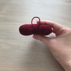 Crochet Claret Hanging Heart Decoration
