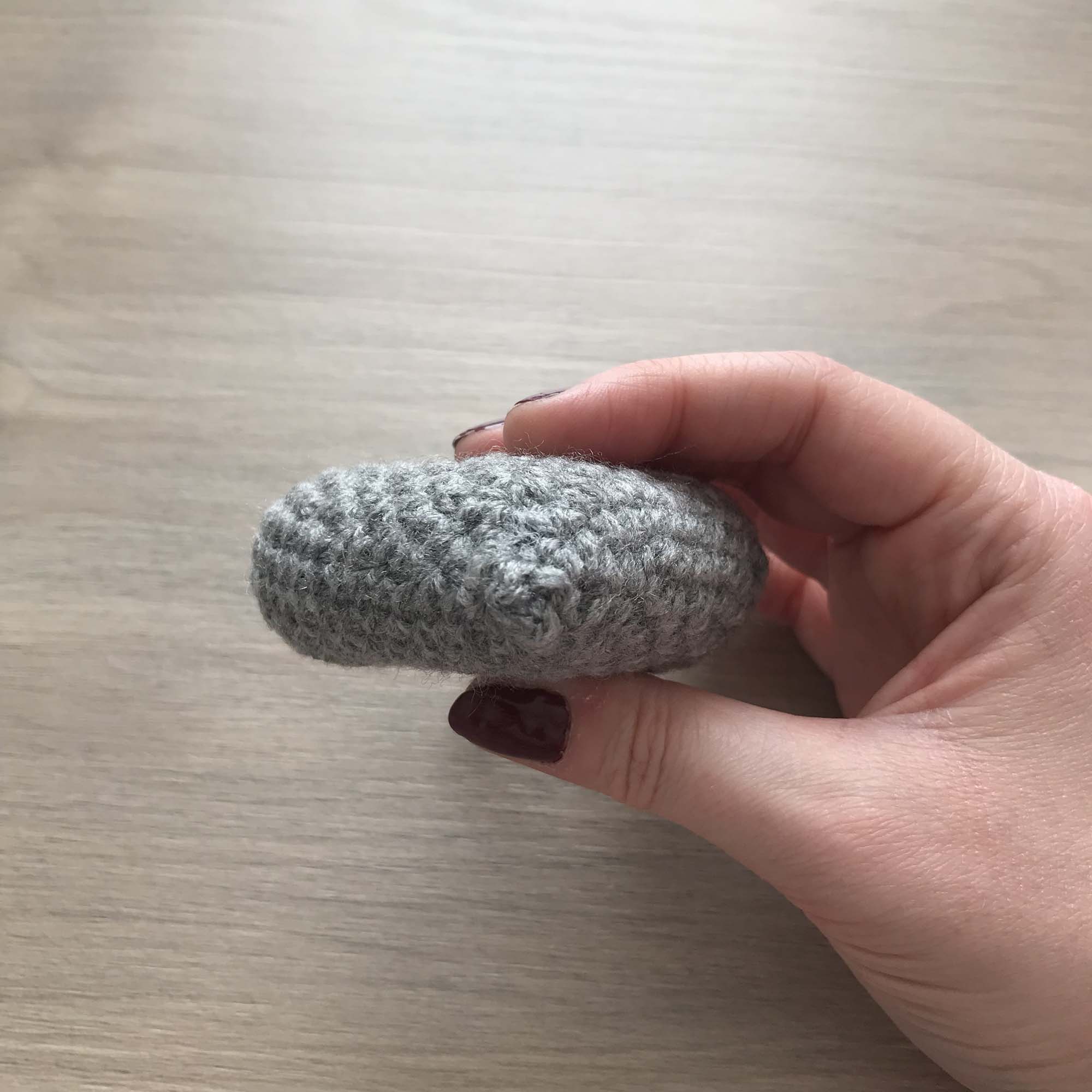Crochet Light Grey Heart Hanging Decoration