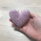 Crochet Mauve Heart Hanging Decoration