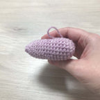 Crochet Mauve Heart Hanging Decoration