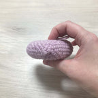 Crochet Mauve Heart Hanging Decoration
