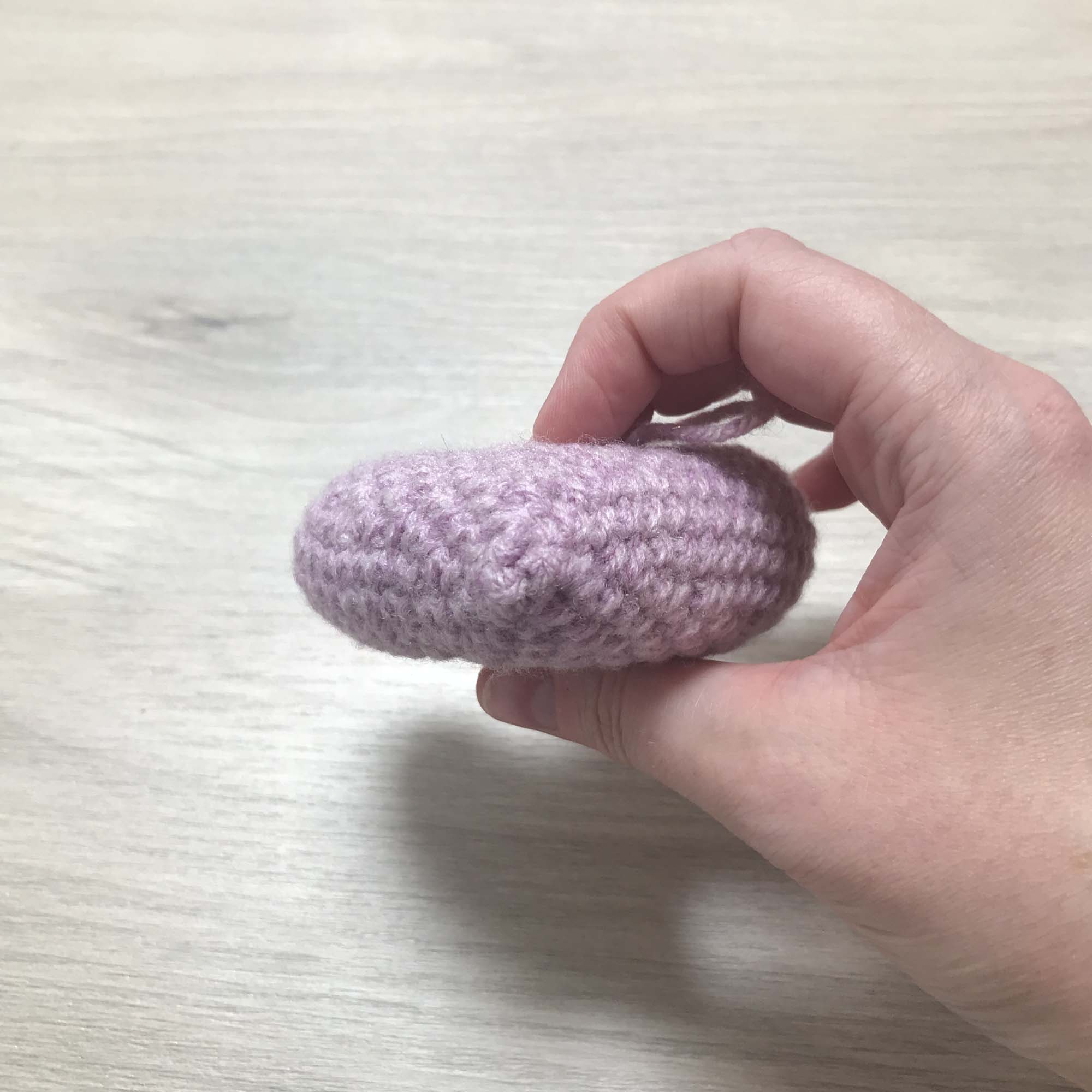Crochet Mauve Heart Hanging Decoration