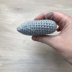Crochet Teal Grey Heart Hanging Decoration