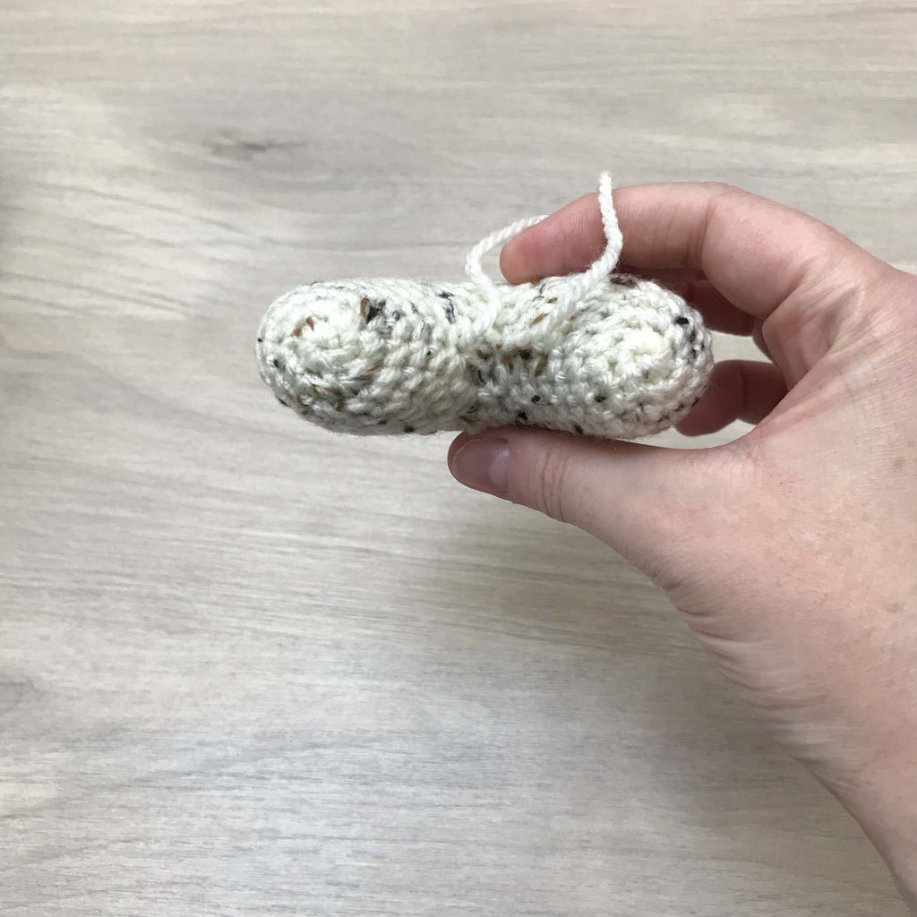 Crochet Cream Heart Hanging Decoration