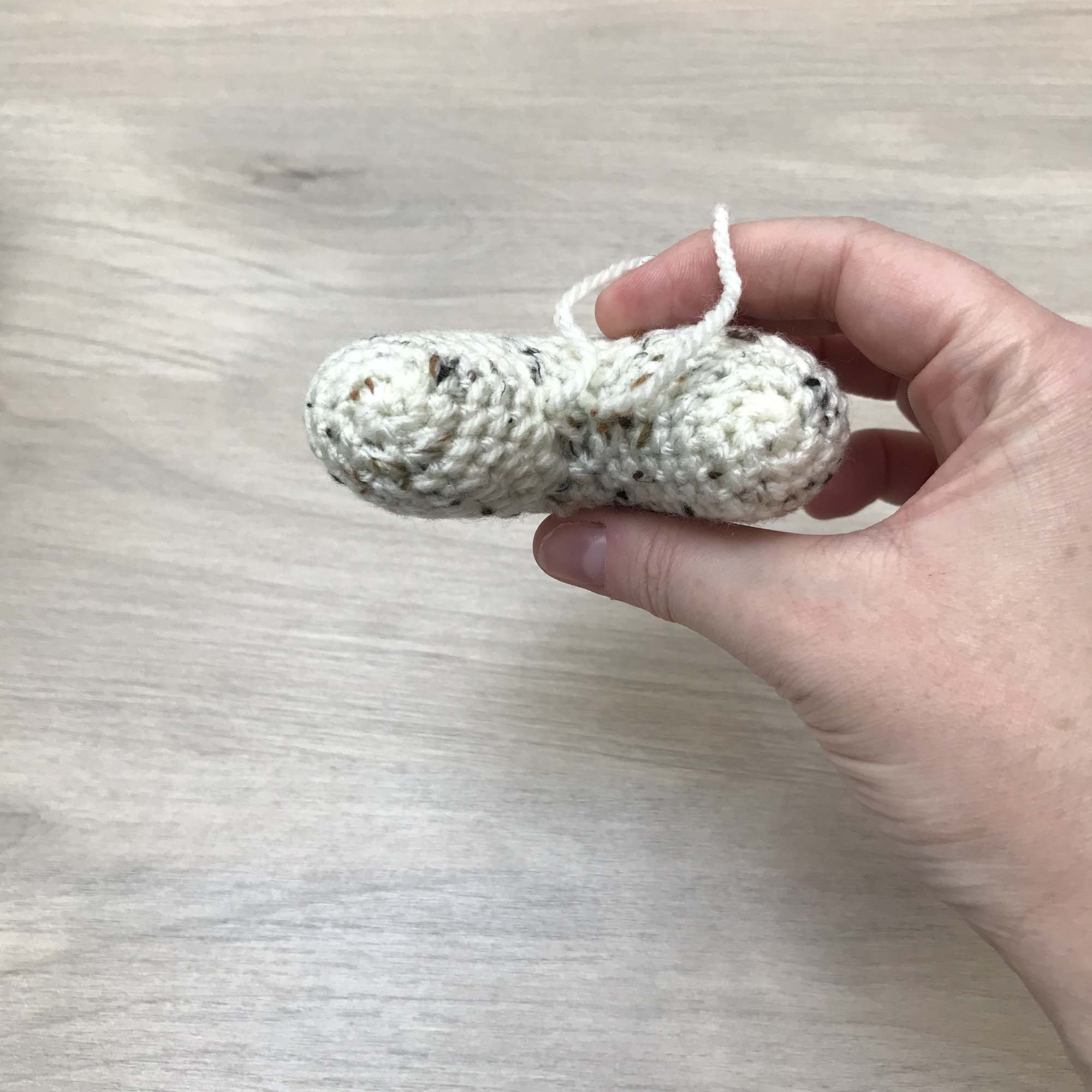 Crochet Cream Heart Hanging Decoration