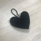 Crochet Black Heart Hanging Decoration