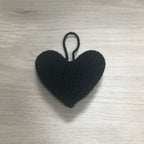 Crochet Black Heart Hanging Decoration