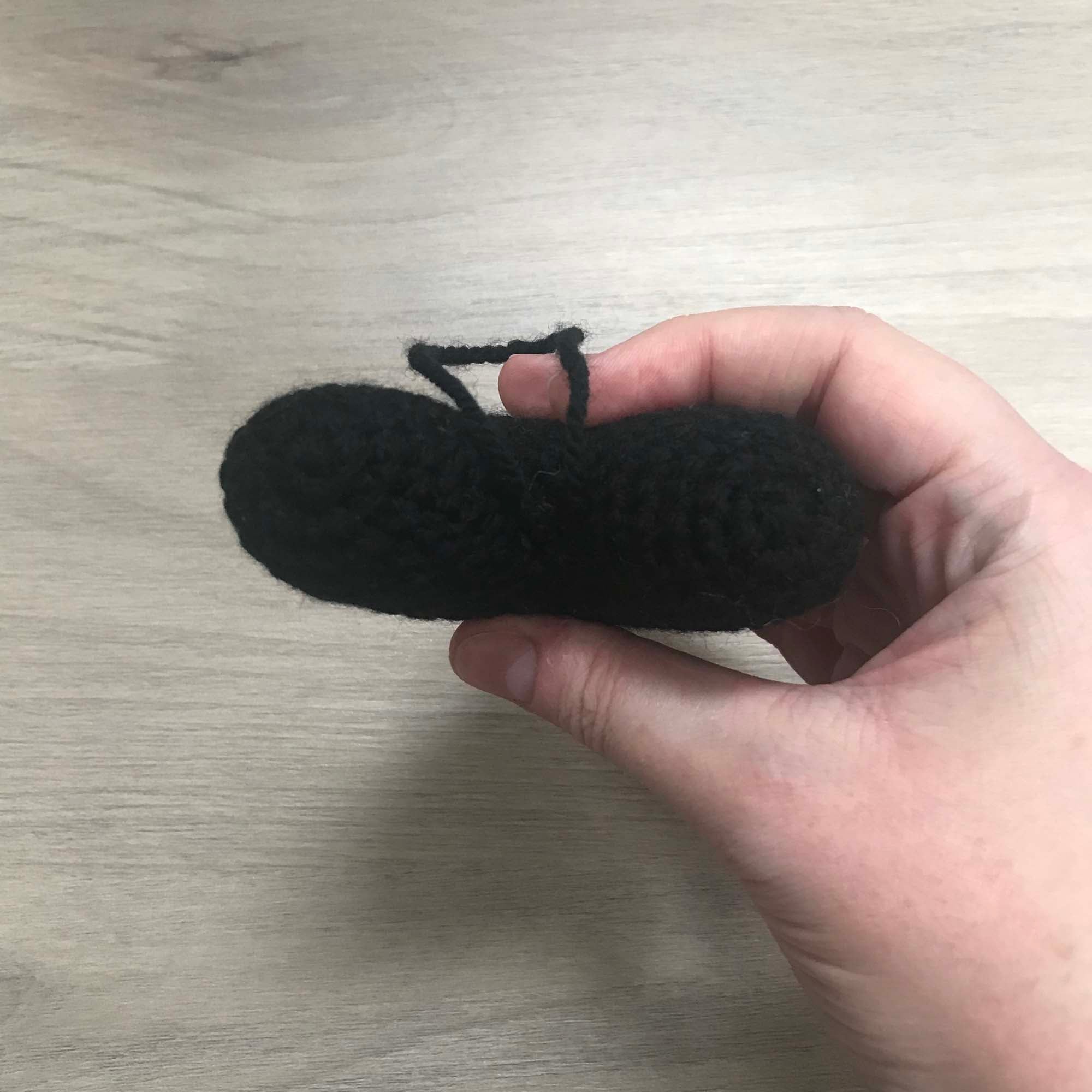 Crochet Black Heart Hanging Decoration