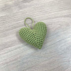 Crochet Green Heart Hanging Decoration