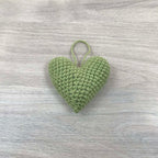 Crochet Green Heart Hanging Decoration