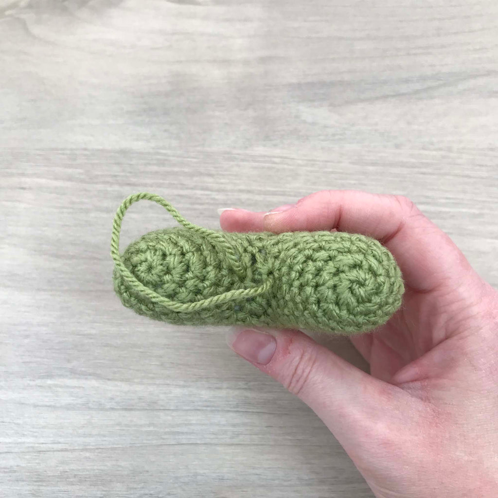 Crochet Green Heart Hanging Decoration