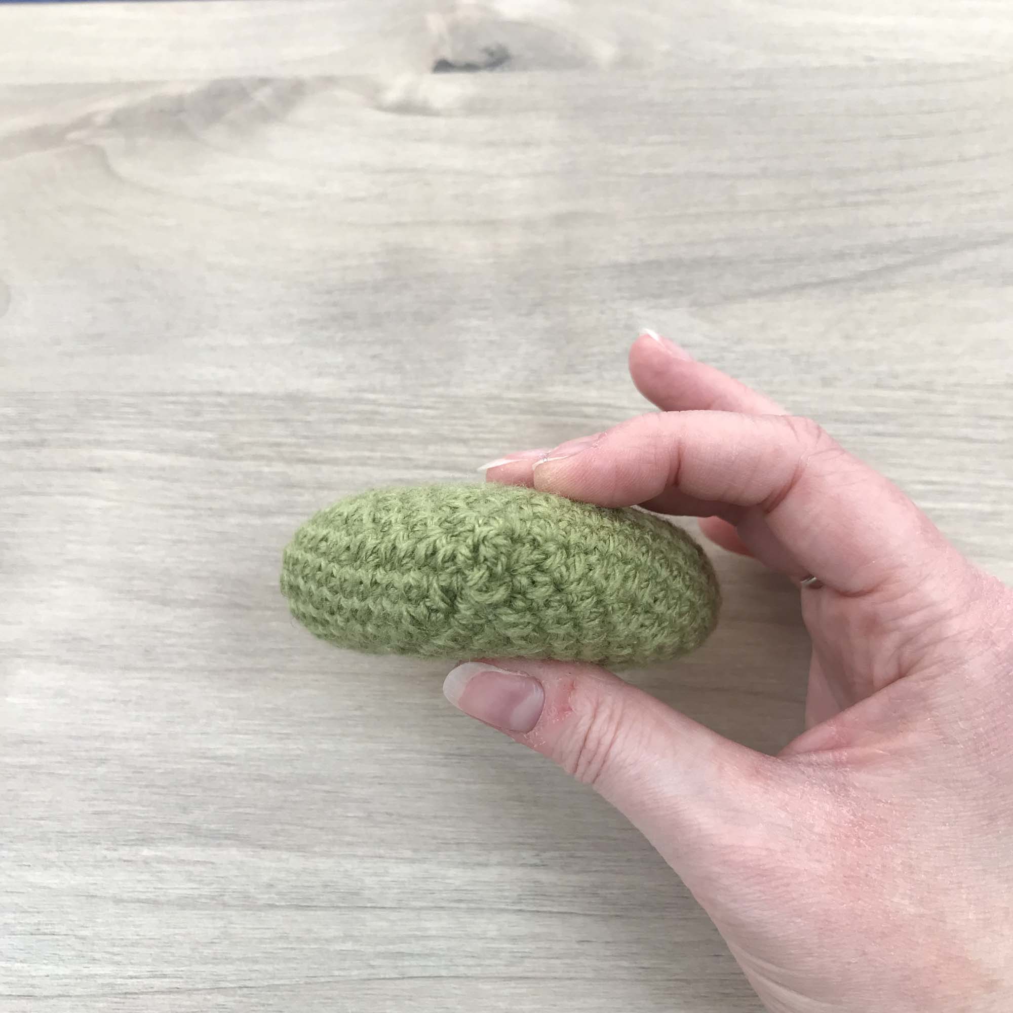 Crochet Green Heart Hanging Decoration