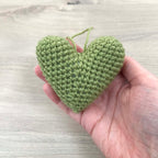 Crochet Green Heart Hanging Decoration
