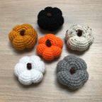 Crochet Medium Pumpkin Decoration with Stalk