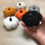 Crochet Medium Pumpkin Decoration with Stalk